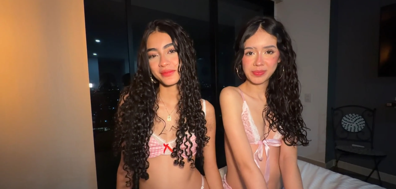 El Mejor TRIO De Garganta Profunda Con 2 Latinas De 18